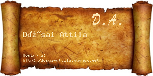 Dósai Attila névjegykártya
